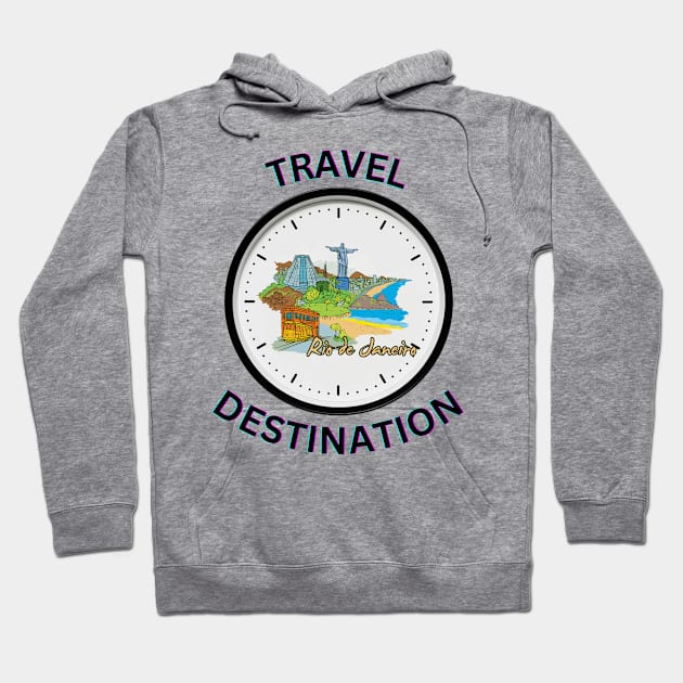 Travel to Rio de janeiro Hoodie by Voxen X